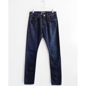 Acne Jeans Raw Dark Blue Hug Boyfriend Jeans 27 28